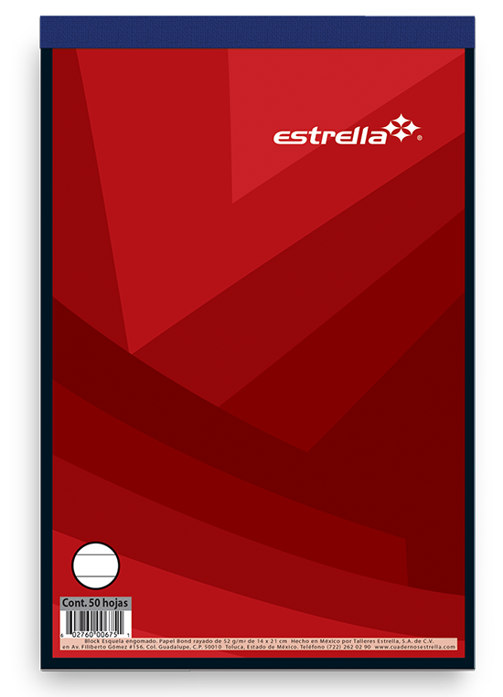 BLOCK ESTRELLA T/ESQUELA C-5 50 HOJAS *