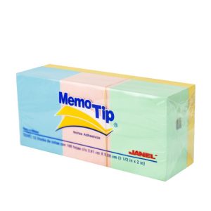 BLOCK MEMO TIP JANEL MINI CUBO 2X2 PASTEL *