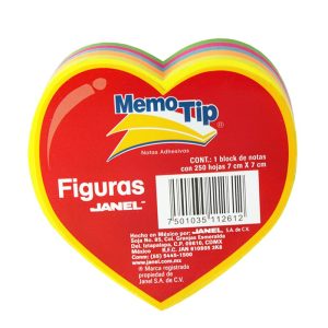 BLOCK MEMO TIP JANEL FIGURA CORAZON *-6688