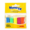 BANDERITAS JANEL PLASTICO NEON CHICA C/5 COLORES 1/2 *