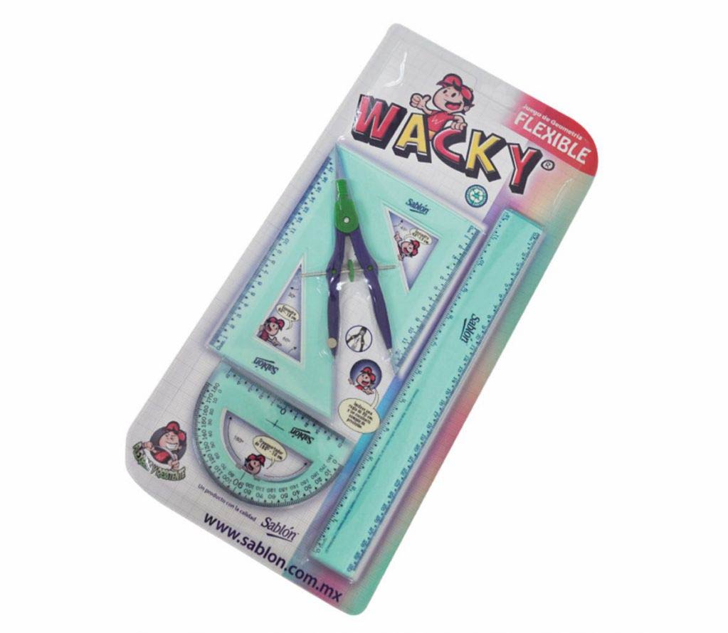 JUEGO DE GEOMETRIA SABLON FLEXIBLE C/COMPAS 1094 *