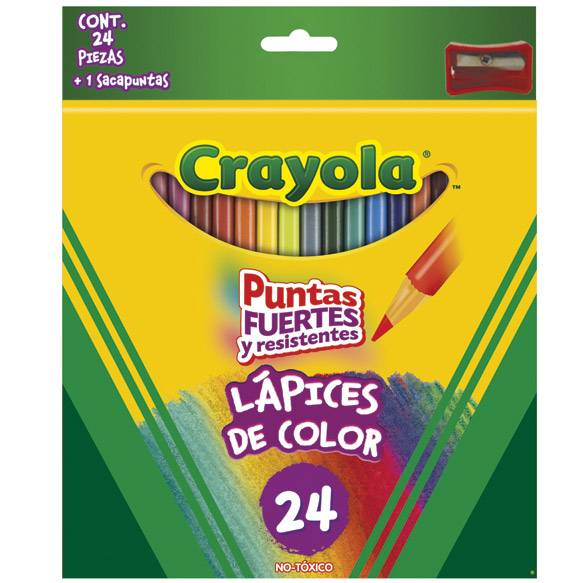 LAPICES DE COLORES CRAYOLA C/24 LARGOS NO.68-4024 *