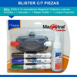 MARCADOR AZOR DIDACTICO CON 4 + BORRADOR Y LIMPIADOR 8350K ***