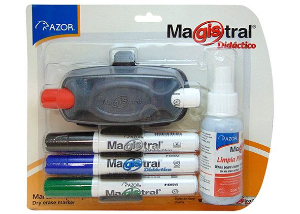 MARCADOR AZOR DIDACTICO CON 4 + BORRADOR Y LIMPIADOR 8350K ***
