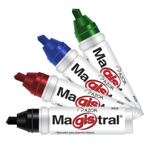 MARCADOR AZOR MAGISTRAL ALUMINIO ROJO 830-12RO *