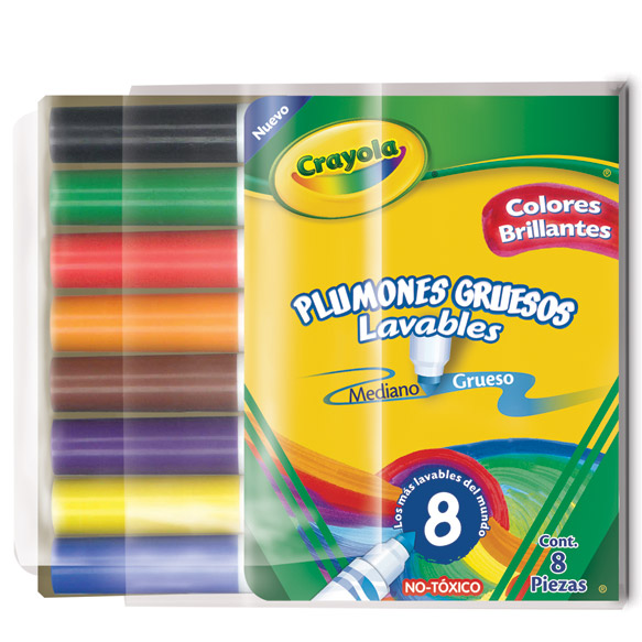 PLUMIL CRAYOLA LAVABLE C/08 GRUESO 58-7809