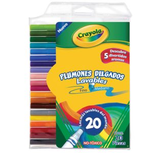 PLUMIL CRAYOLA LAVABLE C/20 DELGADO 58-8107