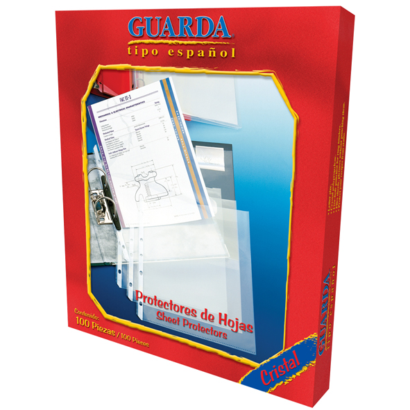 PROTECTOR DE HOJAS GUARDA CARTA CON 100 PZAS NO.330 *