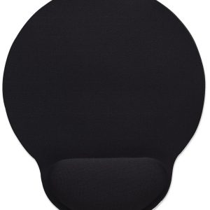 TAPETE P/MOUSE MANHATTAN TIPO GEL CON DESCANSA MUÑECAS NEGRO (434362) (MOUSEPAD) *