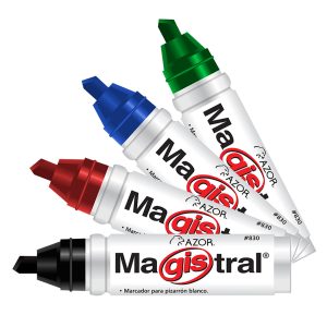 Alternative view of MARCADOR AZOR MAGISTRAL ALUMINIO C/4 COL NO.830-4 *