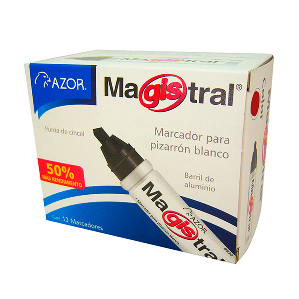 MARCADOR AZOR MAGISTRAL ALUMINIO ROJO 830-12RO * - Image 3