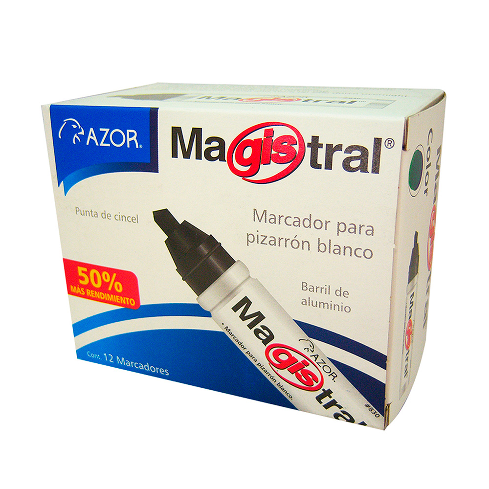 MARCADOR AZOR MAGISTRAL ALUMINIO VERDE 830-12VE * - Image 2