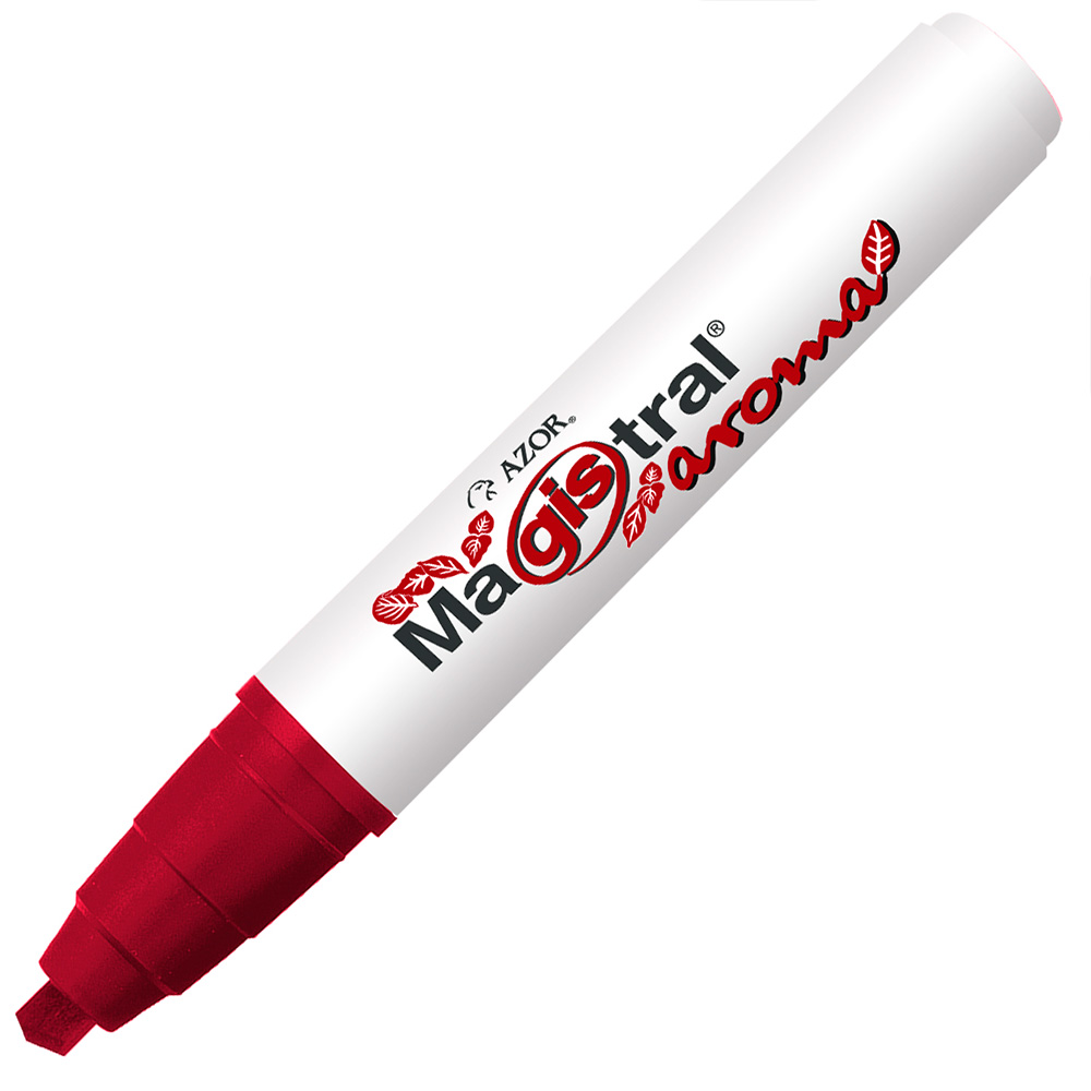 MARCADOR AZOR MAGISTRAL PLASTICO AROMA 8360 ROJO *