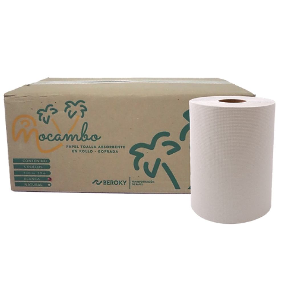 TOALLA EN ROLLO BLANCA C/6 180M *