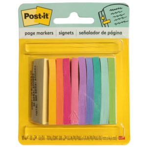 BANDERITAS POST-IT NO.670-10AB 12.7MMX44.4MM 10COLORES (PAPEL)-9749