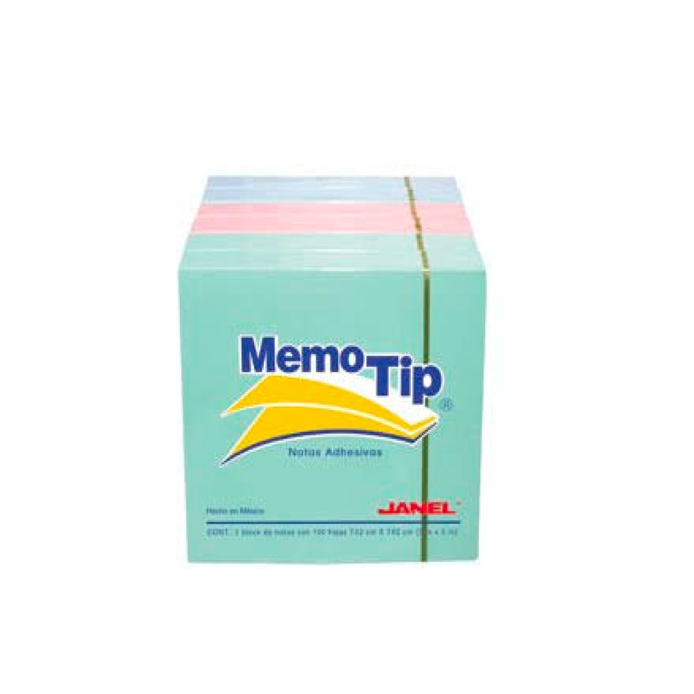 BLOCK MEMO TIP JANEL NO.54 3X3 CUBO PASTEL *