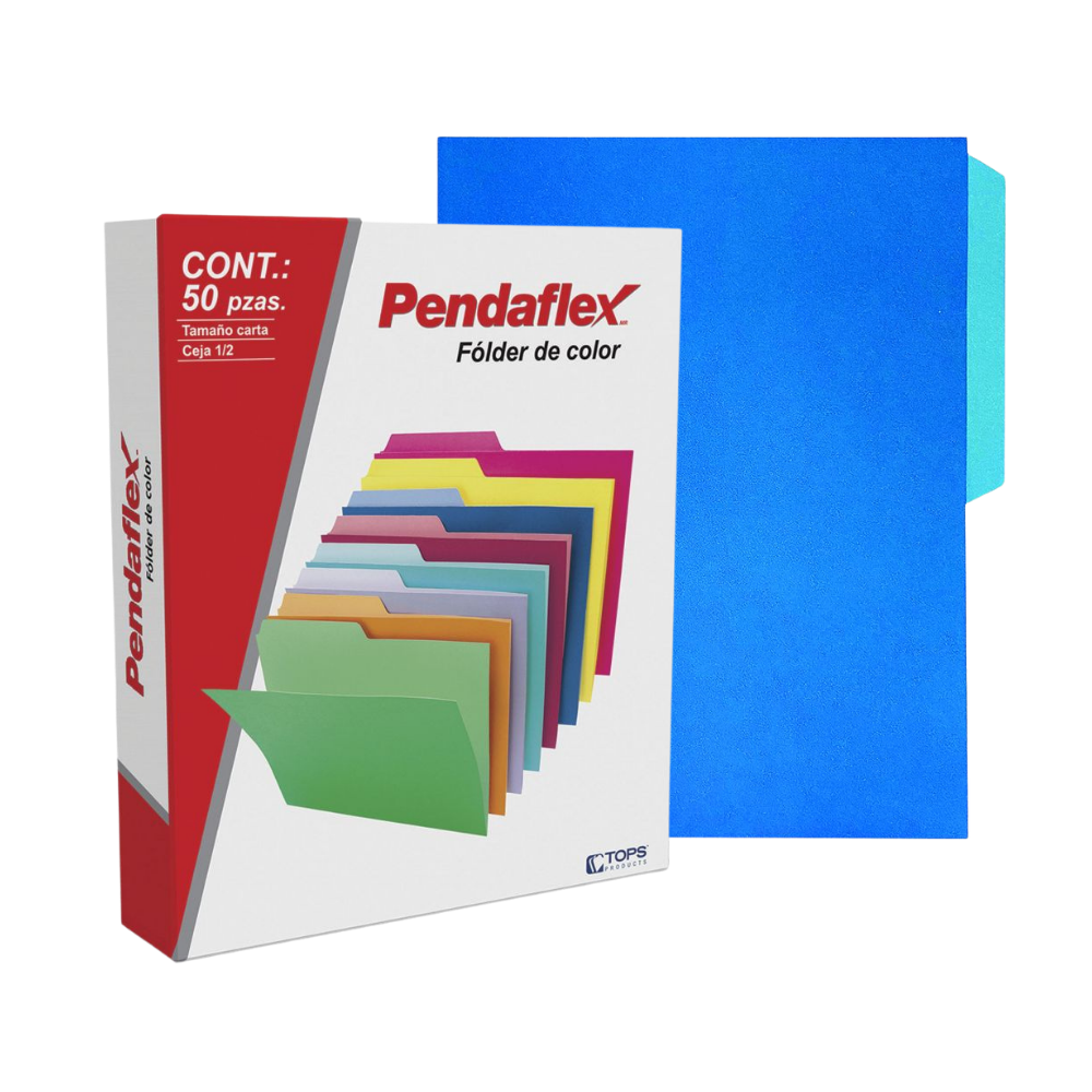 FOLDER COLORES INTENSOS T/CARTA AZUL (C0050 1/2 AZ)* - Image 2