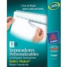 SEPARADOR AVERY 11450 TRANSLUCIDO LASSER C/8 PESTAÑAS