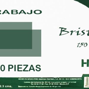 TARJETA BRISTOL 3 X 5 BCA C/100 *