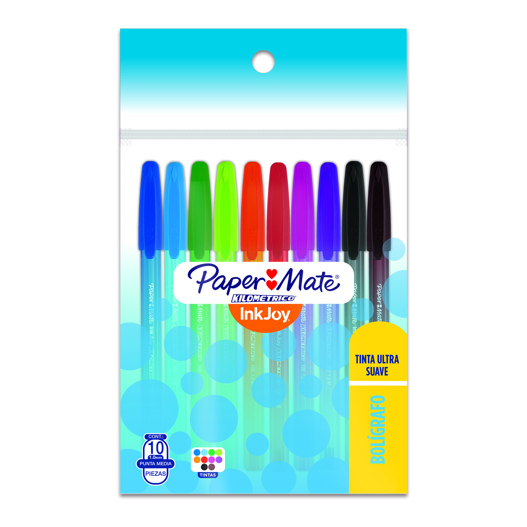 BOLIGRAFO KILOMETRICO NO.100 C/10 COLORES SURTIDOS *