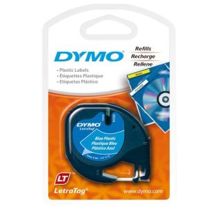CINTA P/DYMO LETRATAG NEGRO/AZUL 91335 PLASTICO *