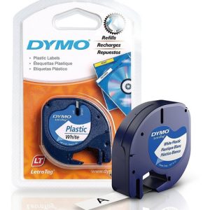 CINTA P/DYMO LETRATAG NEGRO/BLANCO 91331 PLASTICO *