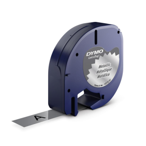CINTA P/DYMO LETRATAG NEGRO/PLATA 91338 PLASTICO *