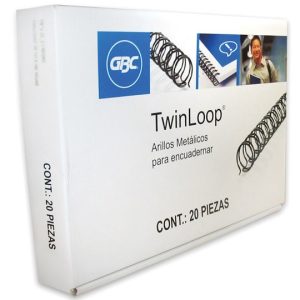 ESPIRAL METALICO TWIN LOOP NEGRO 5/16 C/20 PZAS M500103 *