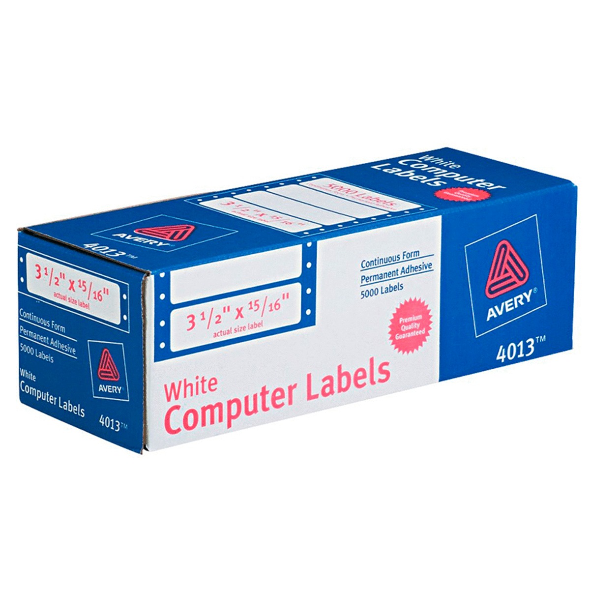 ETIQUETA AVERY NO.4013 P/DIRECCIONES BLANCA 8.89X2.38 CM. *