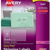 ETIQUETA AVERY NO.05663 LASER TRANSPARENTE 5.1X10.2 CM C/500 *