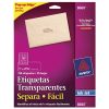 ETIQUETA AVERY INKJET TRANSPARENTE