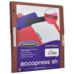FOLDER ACCOPRESS C/BROCHE 8CMS CARTA CAOBA