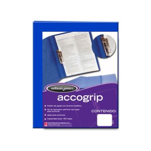 FOLDER ACCOGRIP C/PALANCA CARTA AZUL OBSCURO *