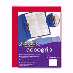 FOLDER ACCOGRIP C/PALANCA CARTA ROJO