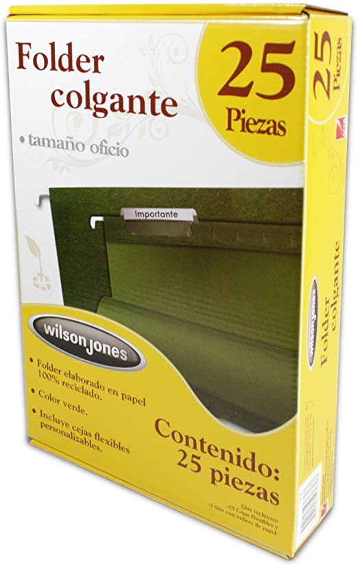 FOLDER ACCOFLEX WILSON JONES Carta Color Verde Tradicional C/25 P3631 *
