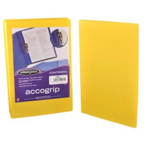 FOLDER ACCOGRIP C/PALANCA OFICIO AMARILLO