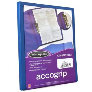 FOLDER ACCOGRIP C/PALANCA OFICIO AZUL OBSCURO