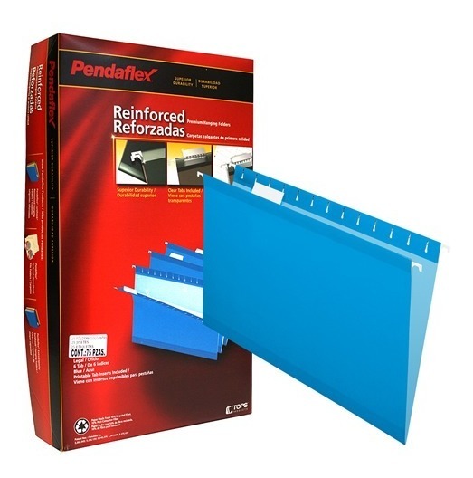 FOLDER PENDAFLEX T/CARTA C/25 AZUL *