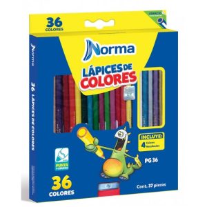 LAPICES DE COLORES NORMA C/36 PZAS LARGOS NO.526114