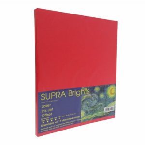 PAPEL BOND SUPRA 75 GRS. T/CARTA C/100 INTENSO ROJO *