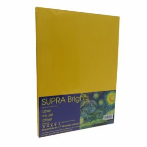 PAPEL BOND SUPRA 75 GRS. T/CARTA C/100 BRILLANTE AMARILLO CANARIO *
