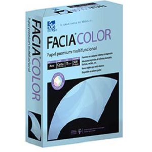 PAPEL FACIA BOND CARTA 36 KG. AZUL C/500 *