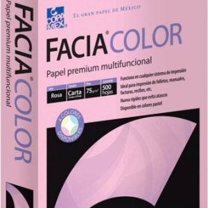 PAPEL FACIA BOND CARTA 36 KG. ROSA C/500 *