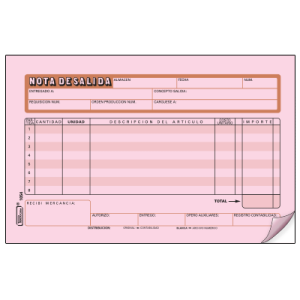 BLOCK 1054 NOTA DE SALIDA *