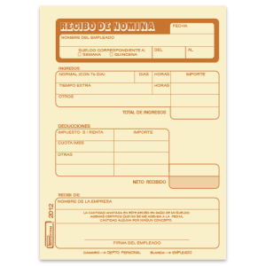 BLOCK 2012 RECIBO DE NOMINA *