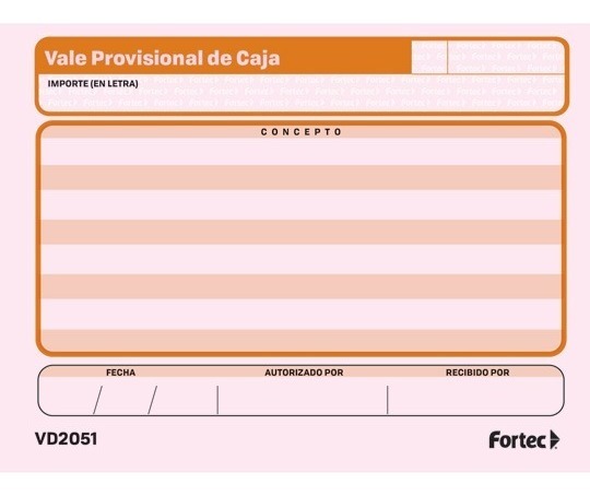 BLOCK 2051 VALE PROVISIONAL DE CAJA *