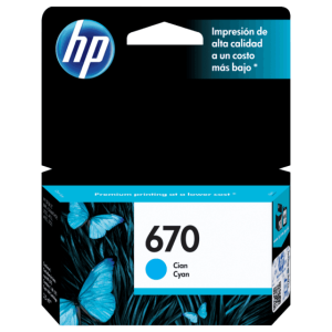 CARTUCHO HP CZ114 CYAN NO.670 *