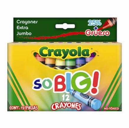 CRAYON CRAYOLA CJA C/12 EXTRA JUMBO SO BIG 52-1912-0