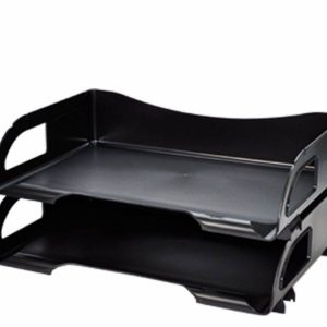 CHAROLA SABLON LATERAL 2 NIVELES OFICIO NEGRO NO.2825NE-0