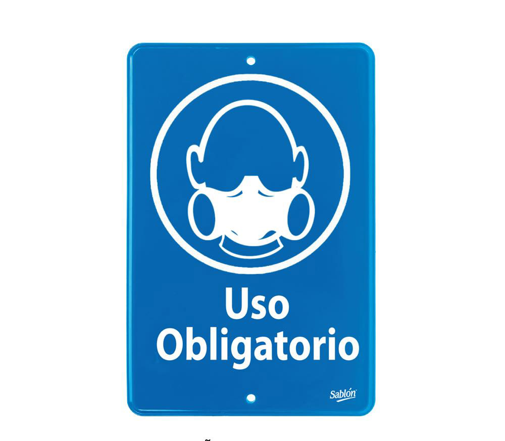 SEÑAL USO OBLIGATORIO MASCARILLA 22.8x15.2 NO.7843 -0